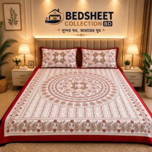 100% কটন ডিজিটাল প্রিন্টেড বেডশিট